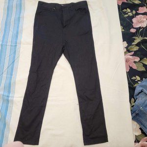 Black Publish Drop-Crotch Jeans